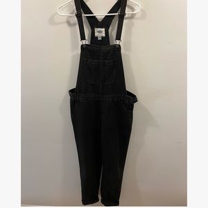 Old Navy black denim overalls
